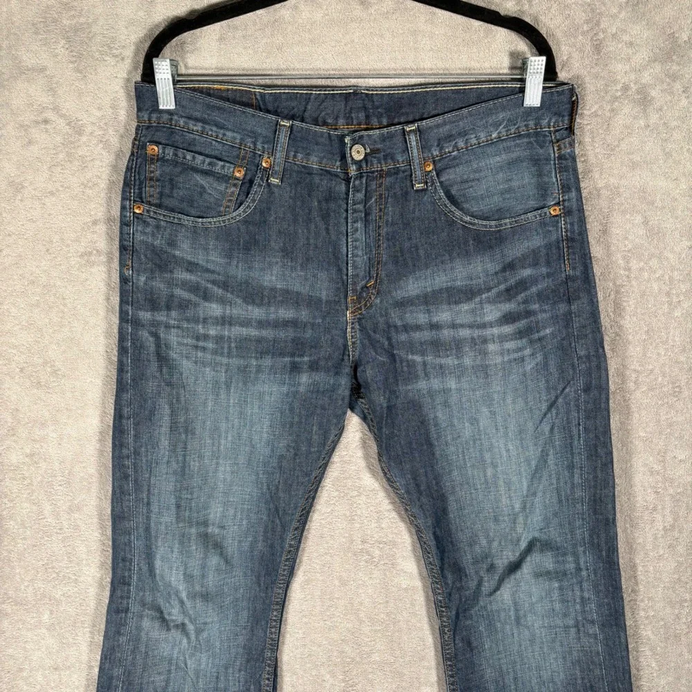 Levi's 527 Slim Bootcut Jeans Mens W35 L32‎ Dark Wash Denim Pants Blue Cotton